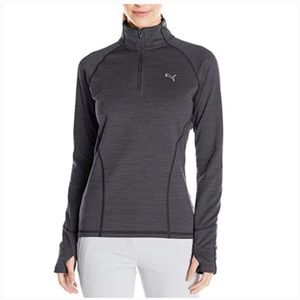 🌈 Women’s Puma Golf charcoal grey 1/4 zip pullover jacket size XS 🌈
